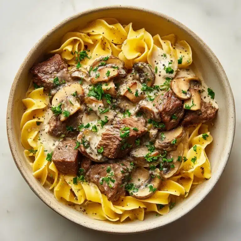 Beef Stroganoff with Egg Noodles Recipe