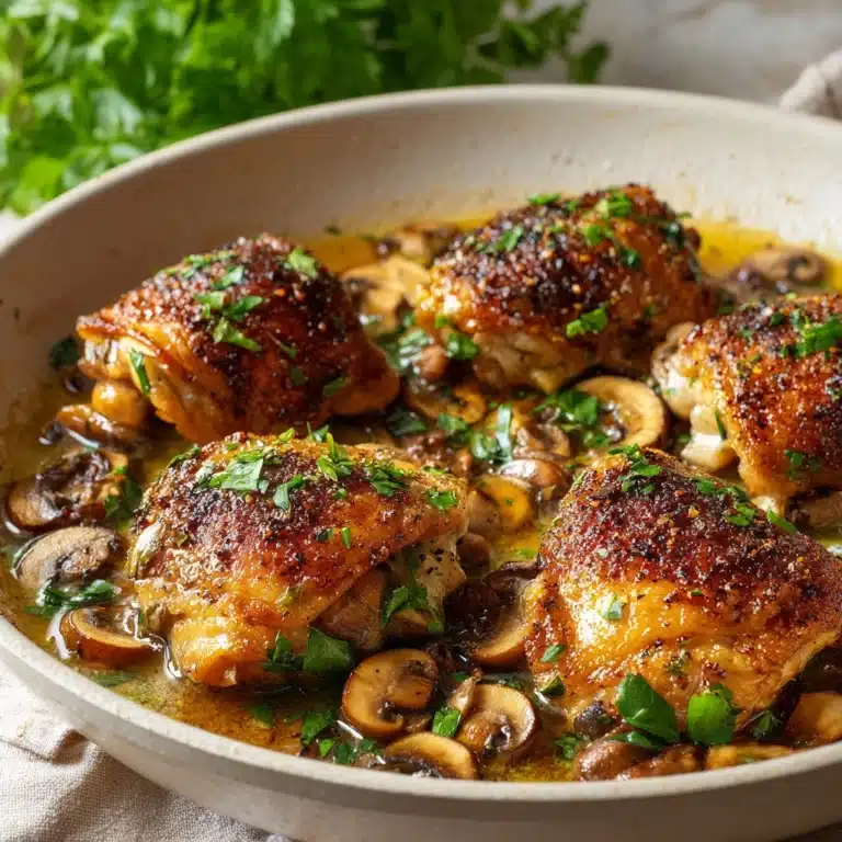 Skillet Chicken Thighs Recipe