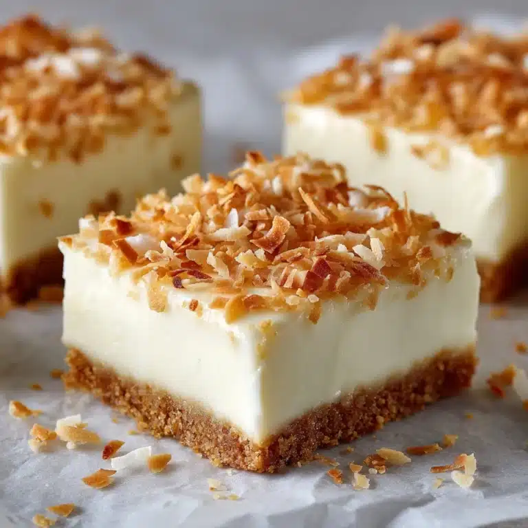 Skinny Coconut Cheesecake Bars Recipe