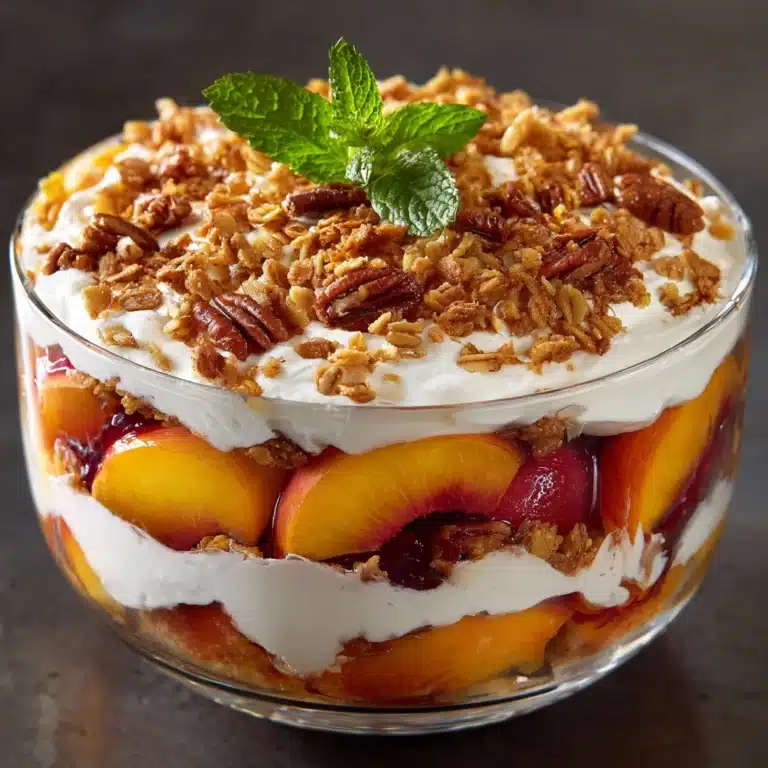 Irresistible Peach Cobbler Cheesecake Fruit Salad