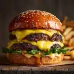 Teriyaki Parmesan Burgers with American Cheese Recipe