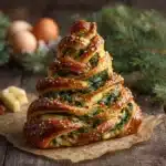 Christmas Tree Spinach Dip Breadsticks Recipe