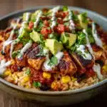 Loaded Street Corn Chicken Rice Bowl - A Flavorful Fiesta in a Bowl!