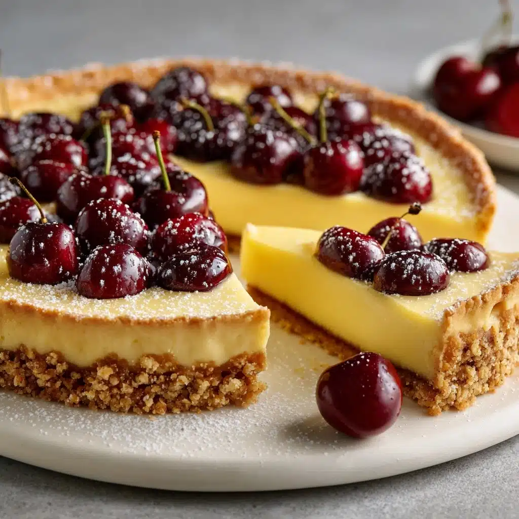 German Cherry Cake – Cherry Custard Pie Recipe - Recipe Image