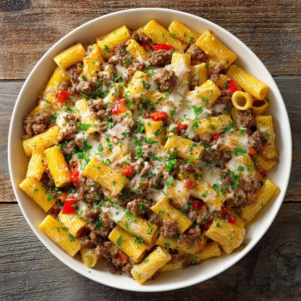 Classic Philly Cheesesteak Pasta Recipe - Recipe Image