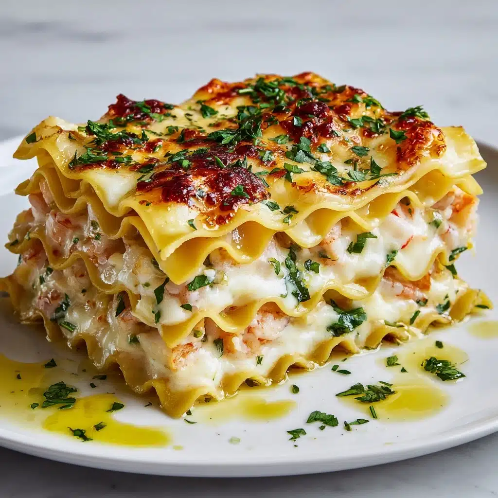 Garlic Butter Shrimp Scampi Lasagna Recipe - Recipe Image