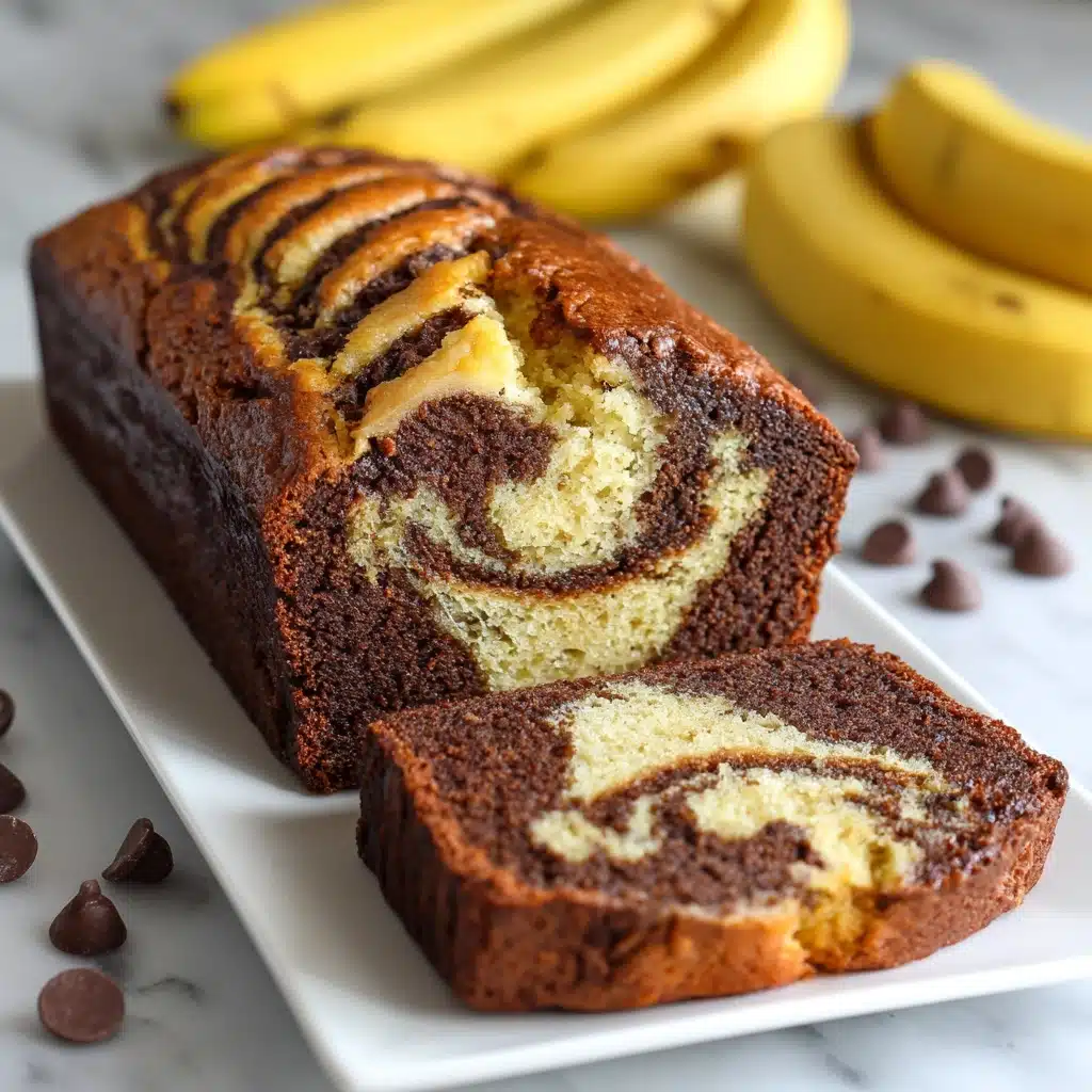 Chocolate Marble Banana Bread Recipe - Recipe Image