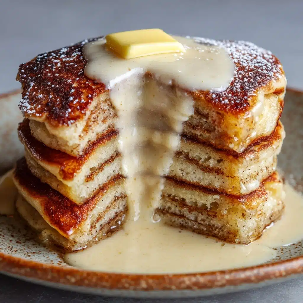 Cinnamon Roll Stuffed Pancakes Recipe - Recipe Image