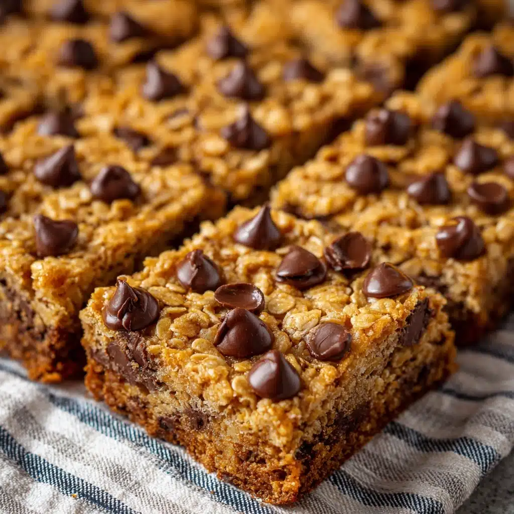 Chocolate Chip Peanut Butter Granola Cookie Bars Recipe - Recipe Image