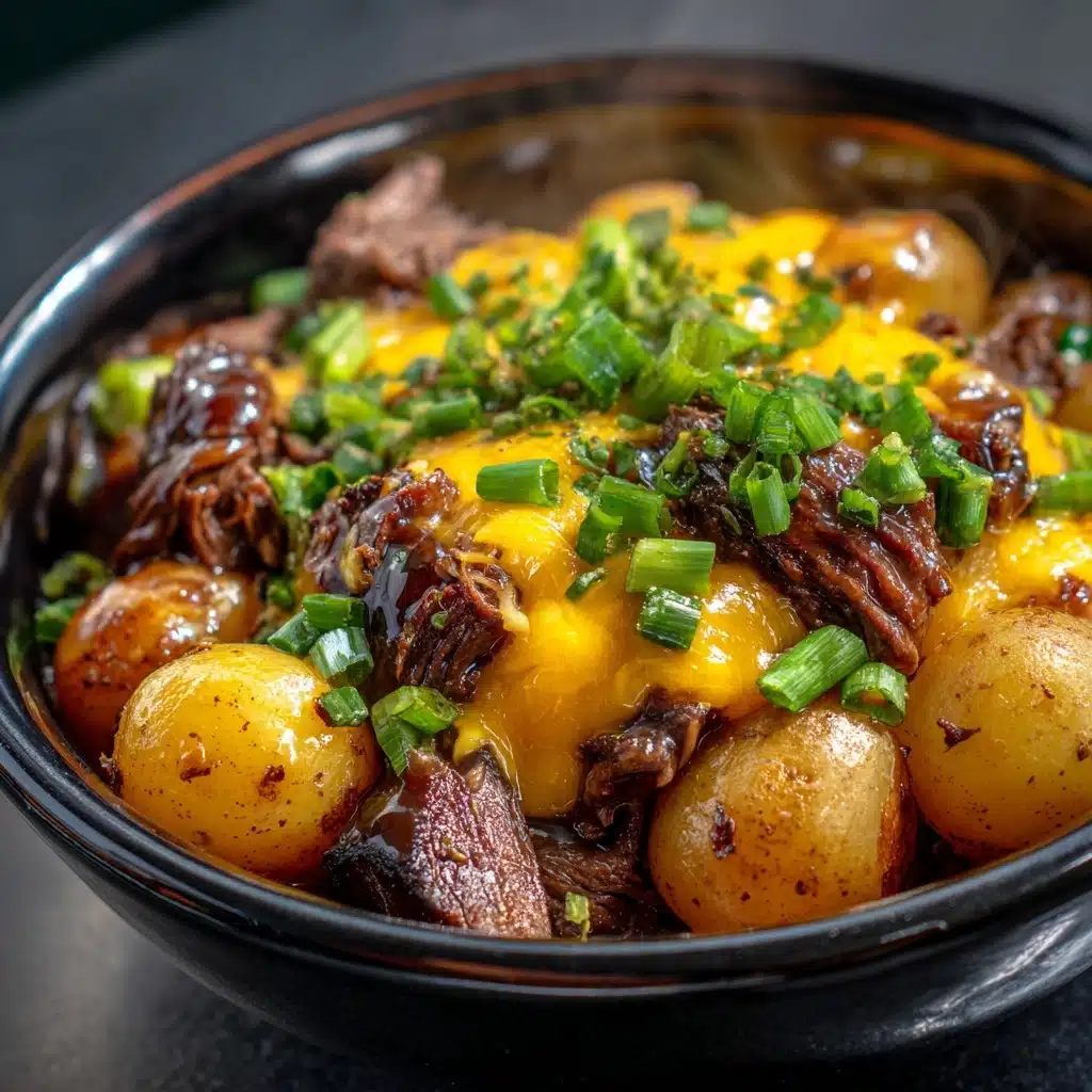 Crockpot Loaded Steak and Potato Bake Recipe