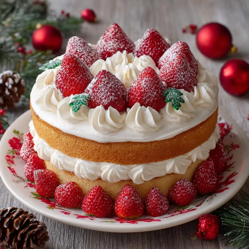 Japanese Christmas Cake (Strawberry Shortcake) Recipe - Recipe Image