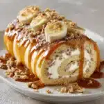 Caramel Banana Cake Roll Recipe