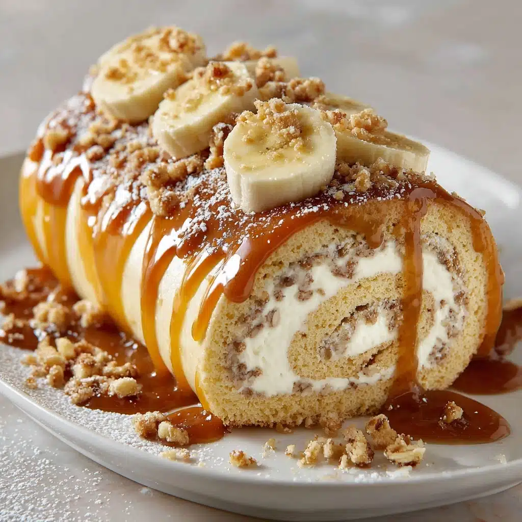 Caramel Banana Cake Roll Recipe