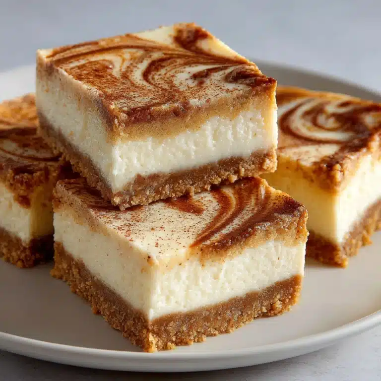 Blender Cinnamon Roll Cheesecake Bars Recipe