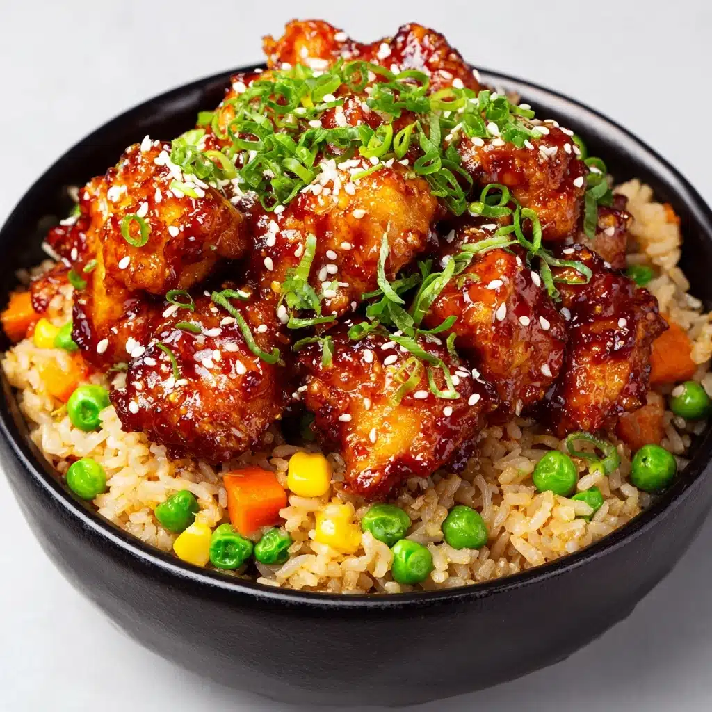 High Protein Crispy Garlic Chicken Fried Rice Recipe