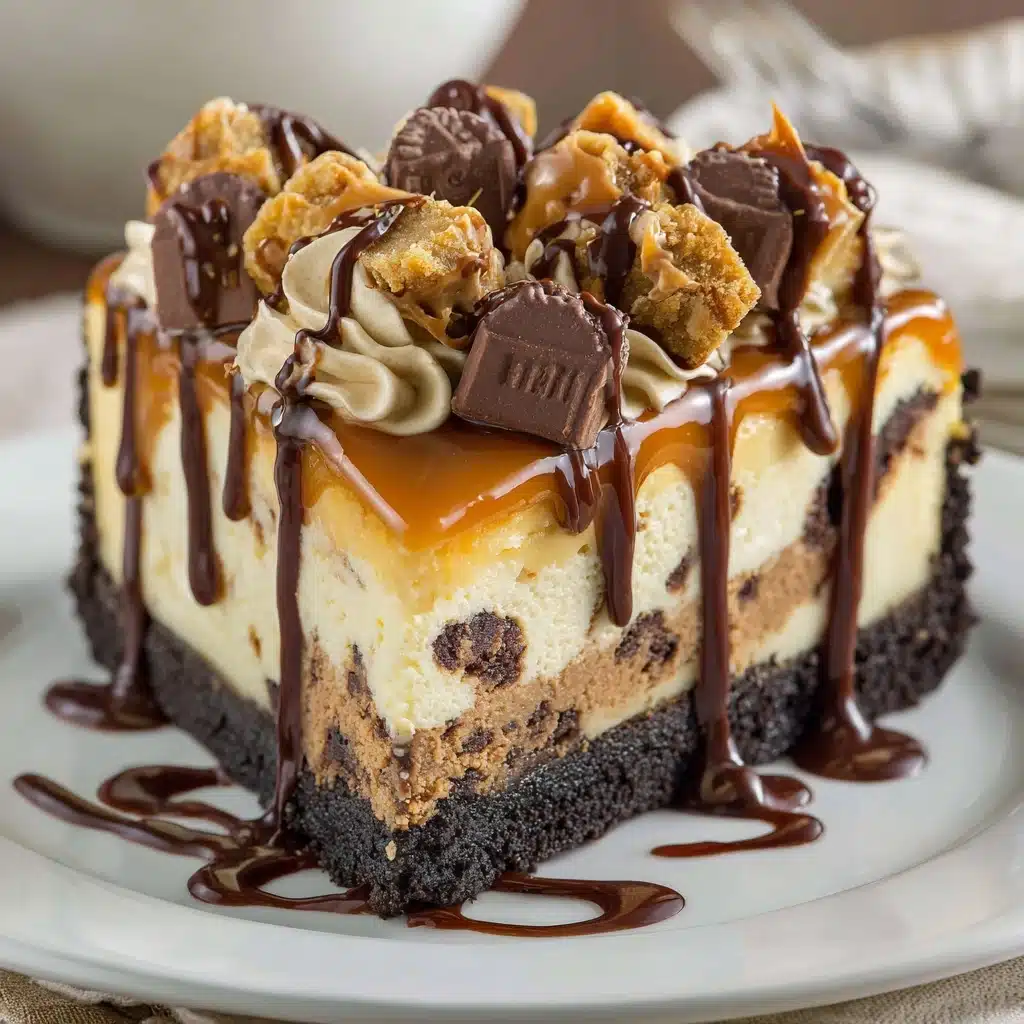 Caramel Chocolate Coffee Cheesecake Recipe - Recipe Image