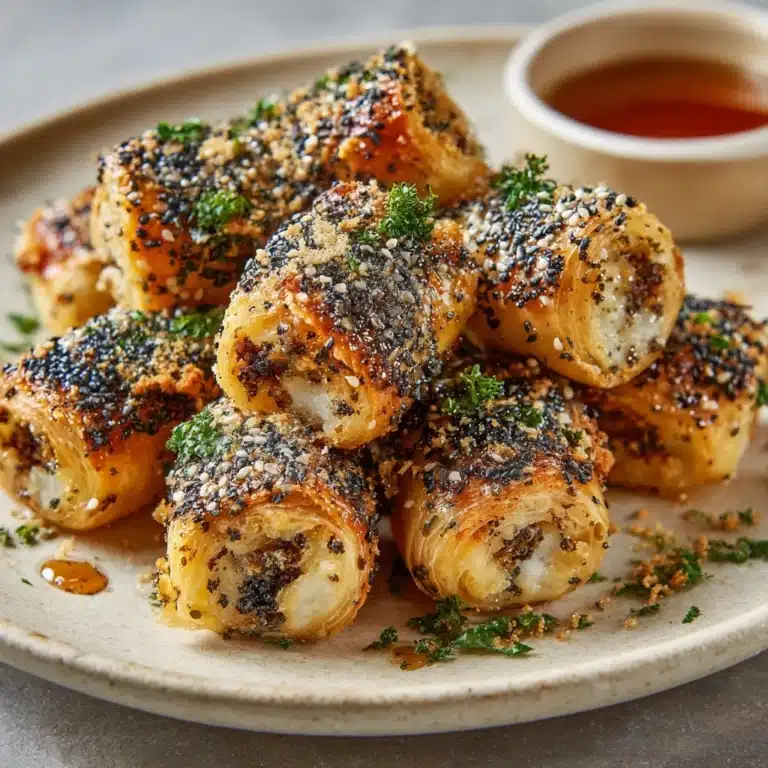 Oven Fried Feta Rolls with Chili Honey Recipe