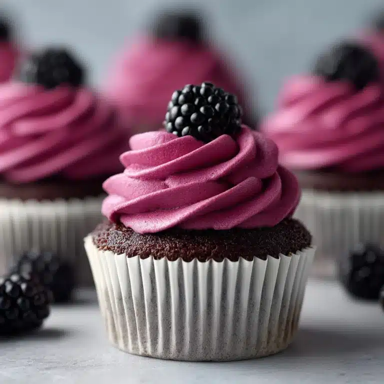 Chocolate Cupcakes with Blackberry Buttercream Recipe