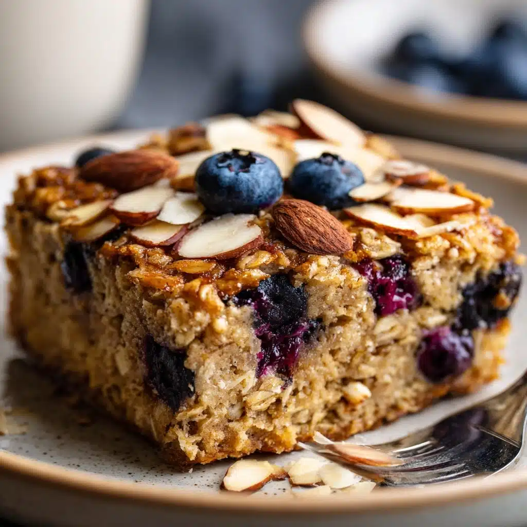 Baked Oats with Blueberries and Almonds Recipe - Recipe Image