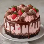 Chocolate Covered Strawberry Ice Cream Cake Recipe