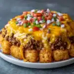 Cheesy Tater Tot Casserole with Ground Beef and Rotel Recipe