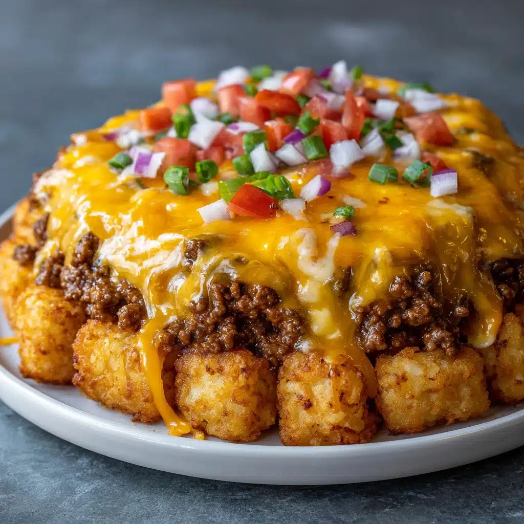 Cheesy Tater Tot Casserole with Ground Beef and Rotel Recipe