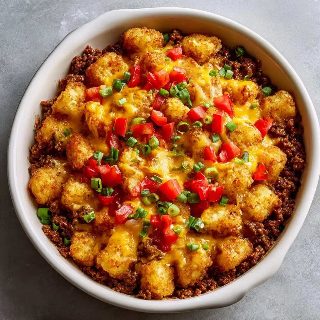 Cheesy Tater Tot Casserole with Ground Beef and Rotel Recipe - Recipe Image