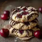 White Chocolate Cherry Shortbread Cookies Recipe