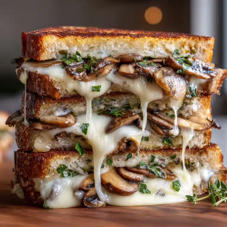 Mushroom Onion Gouda Grilled Cheese Recipe