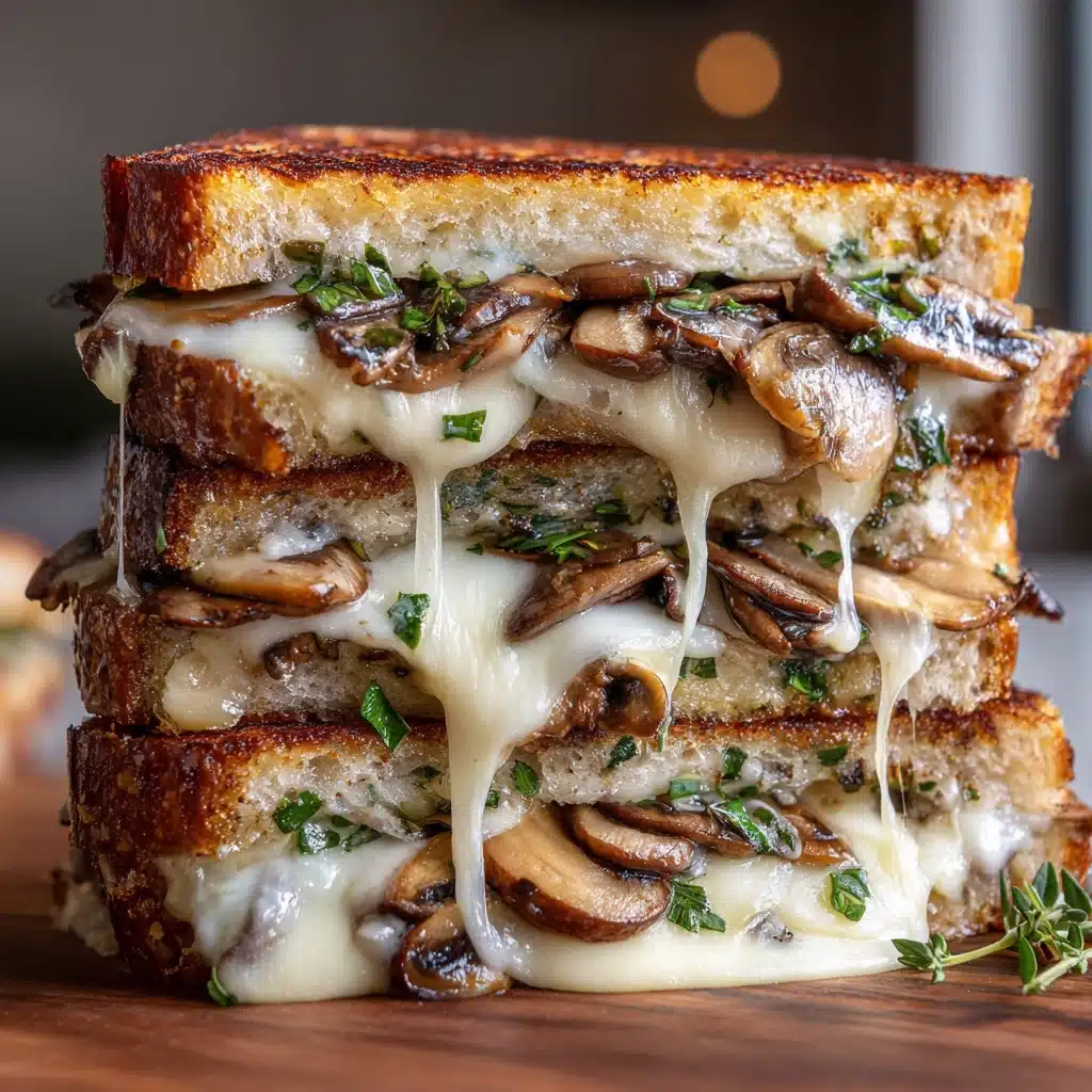 Mushroom Onion Gouda Grilled Cheese Recipe