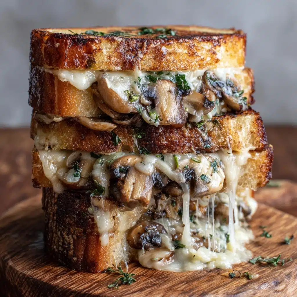 Mushroom Onion Gouda Grilled Cheese Recipe - Recipe Image