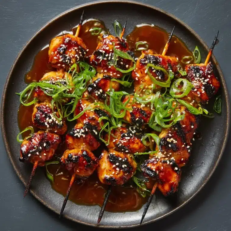 Honey Garlic Asian Chicken Kabobs Recipe