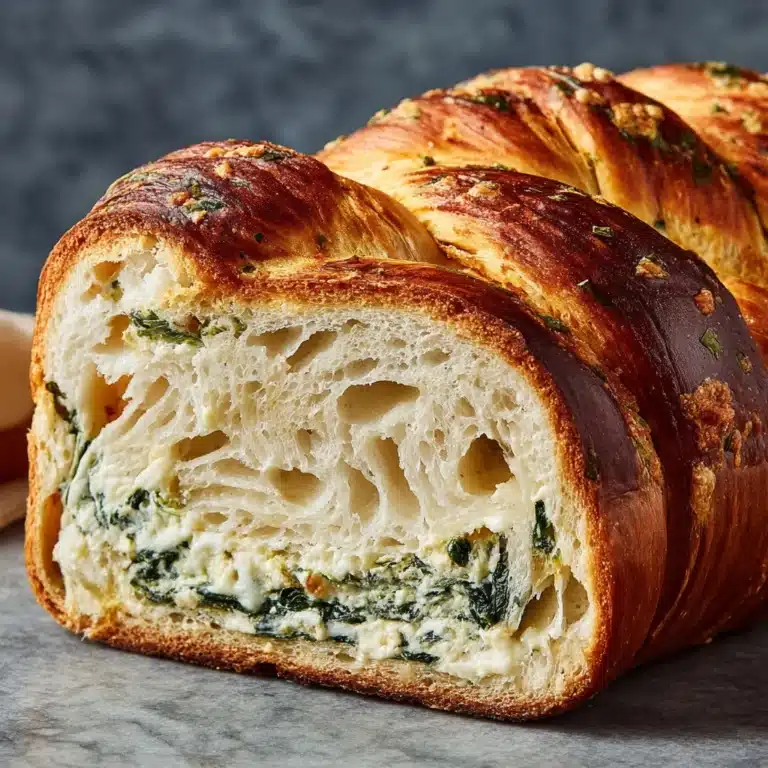 Cheesy Spinach Stuffed Bread Recipe