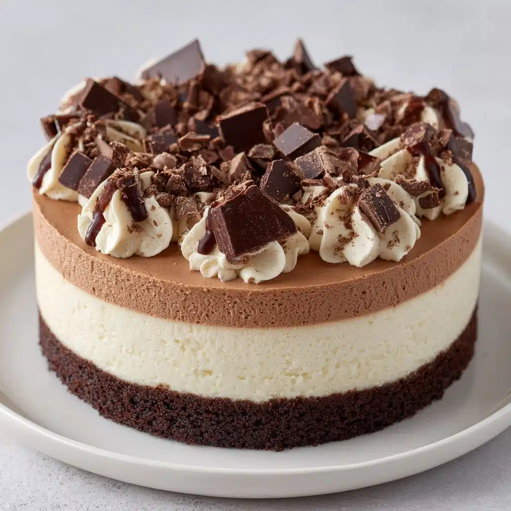 Tuxedo Cake – Triple Chocolate Mousse Cake Recipe
