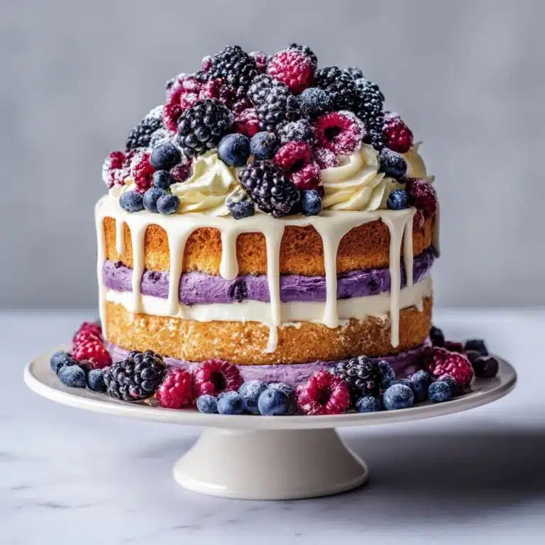 White Chocolate Blackberry Poke Cake Recipe