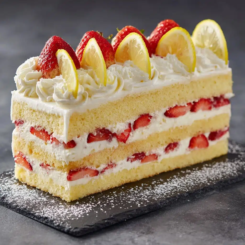 Strawberry Lemon Layer Cake Recipe - Recipe Image