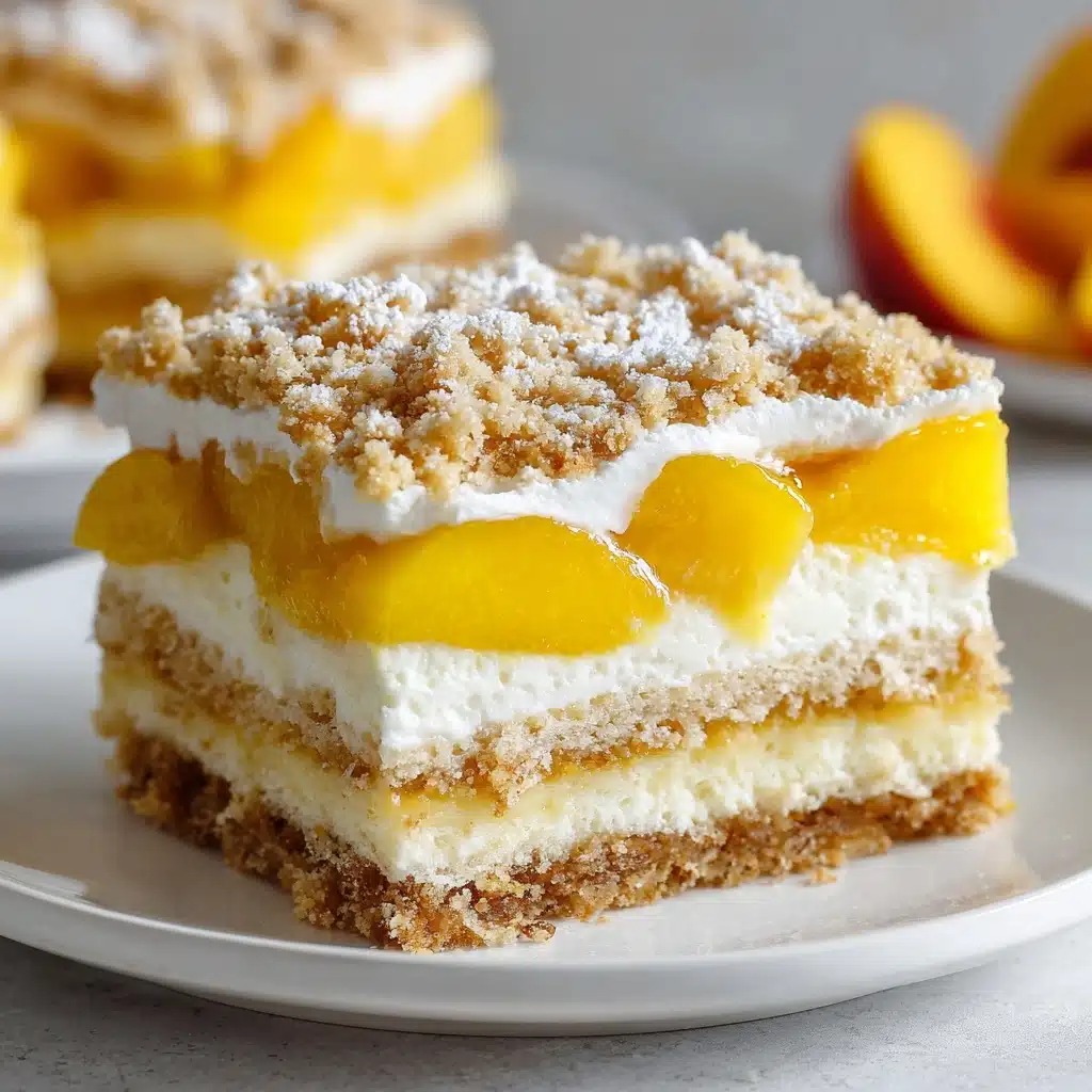 Peaches and Cream Pie Bars Recipe - Recipe Image