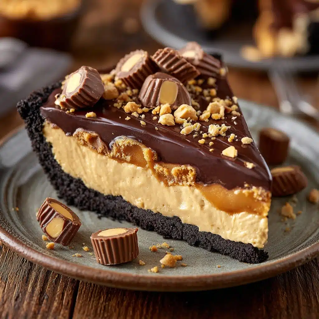 Peanut Butter Cup Chocolate Pie Recipe - Recipe Image