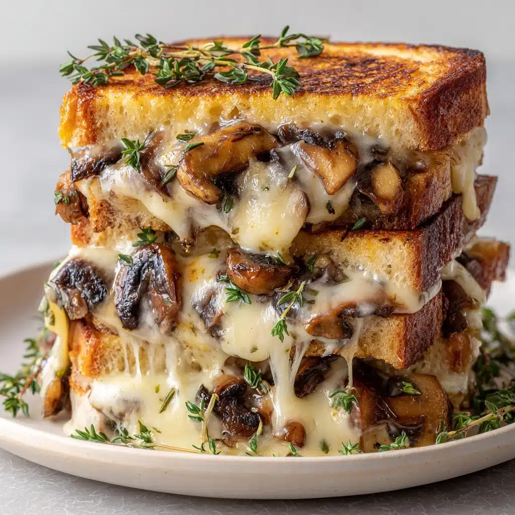 Garlic Mushroom Grilled Cheese Recipe - Recipe Image