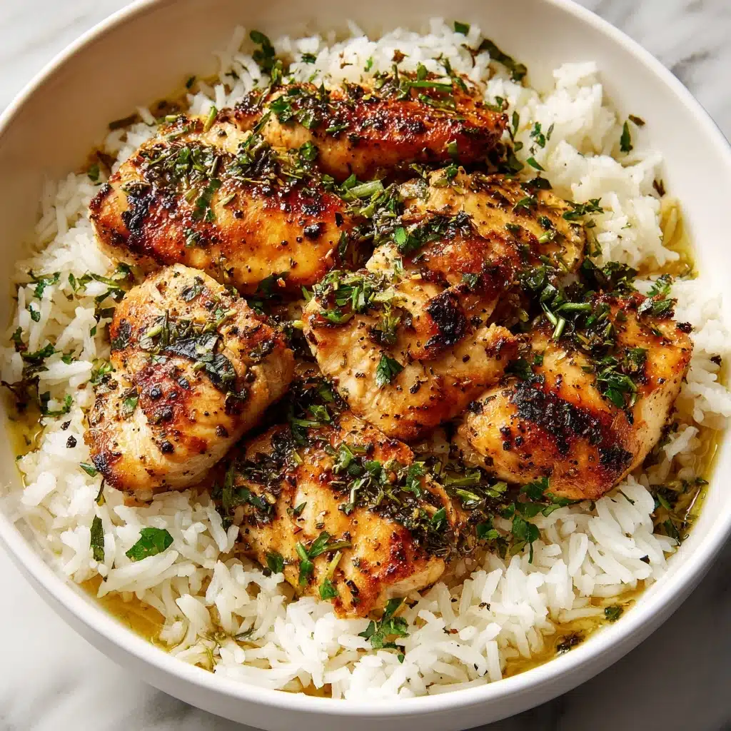 Chicken Scampi with Garlic Parmesan Rice Recipe - Recipe Image