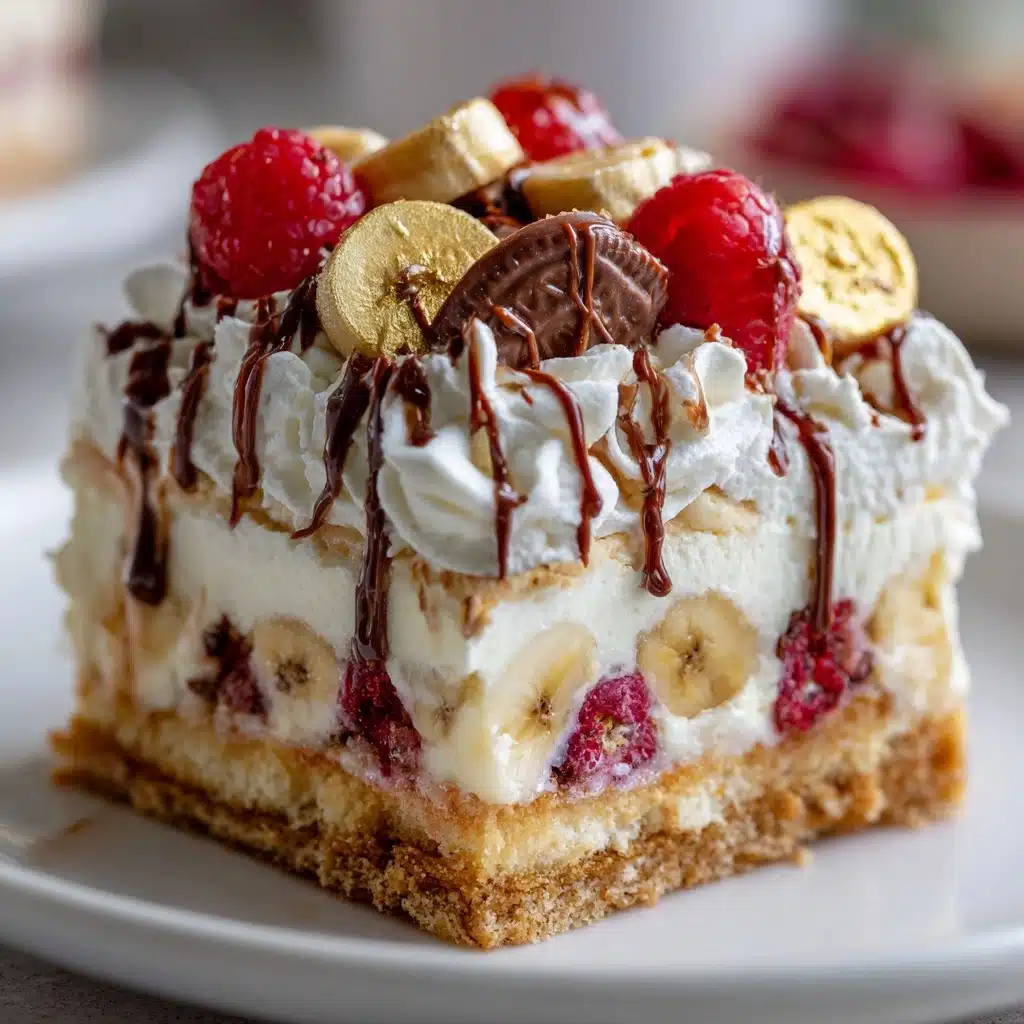 Heavenly No-Bake Banana Split Cheesecake Recipe - Recipe Image