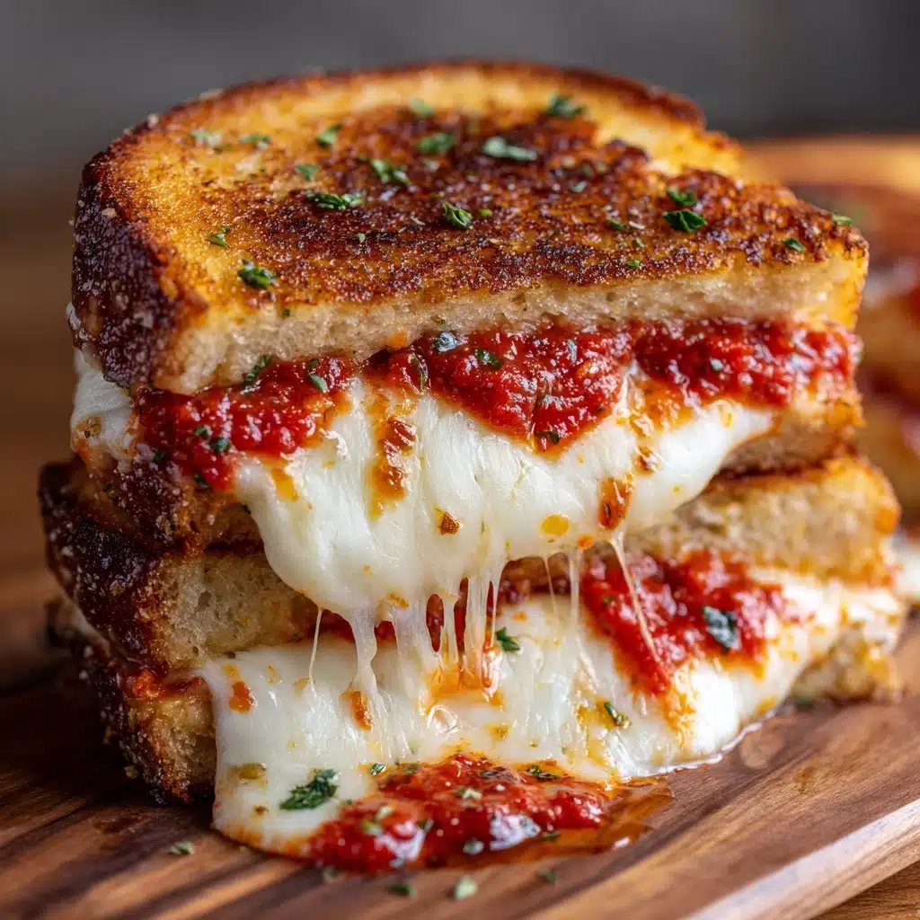 Garlic Parmesan Pizza Grilled Cheese Recipe - Recipe Image
