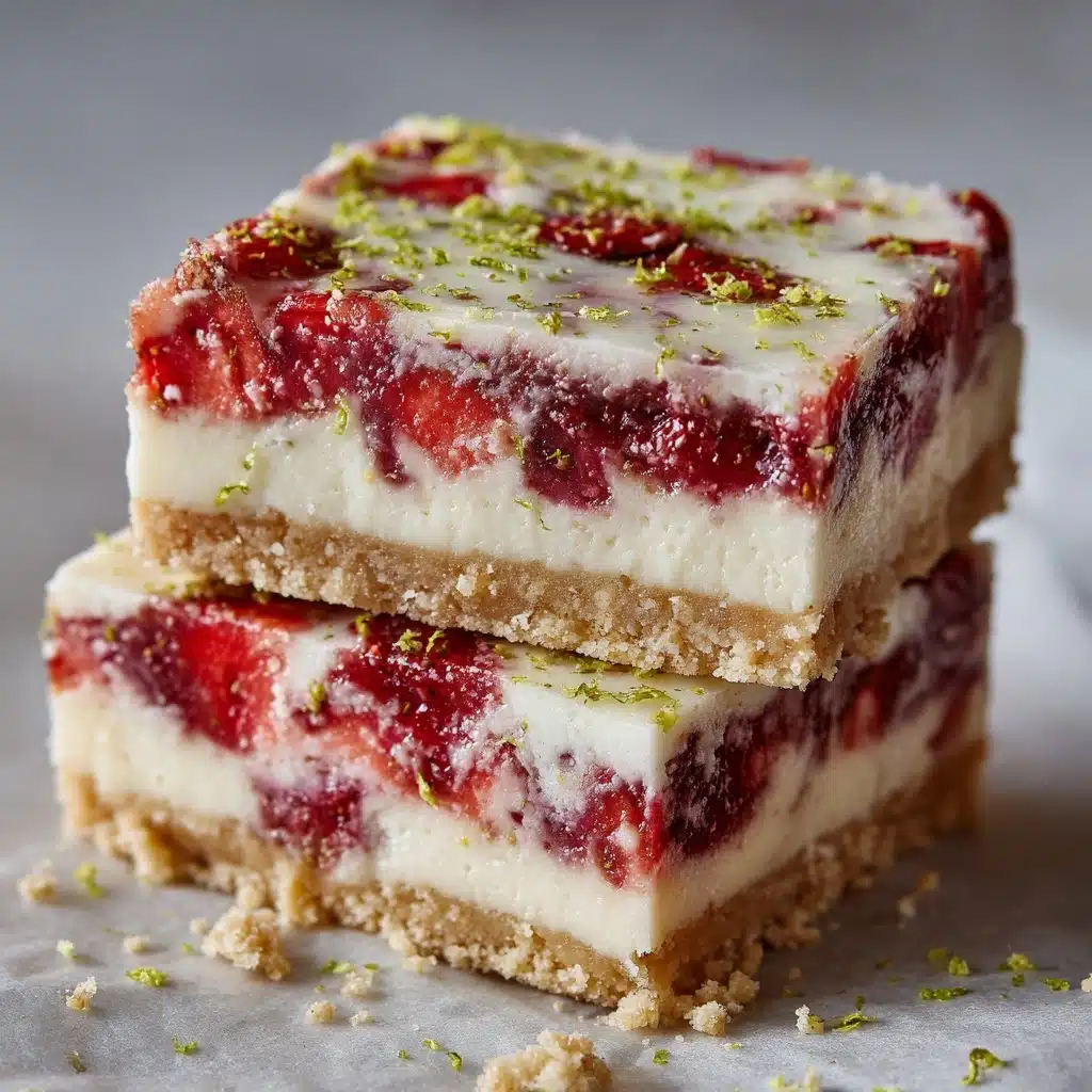 Strawberry Lime White Chocolate Gooey Bars Recipe