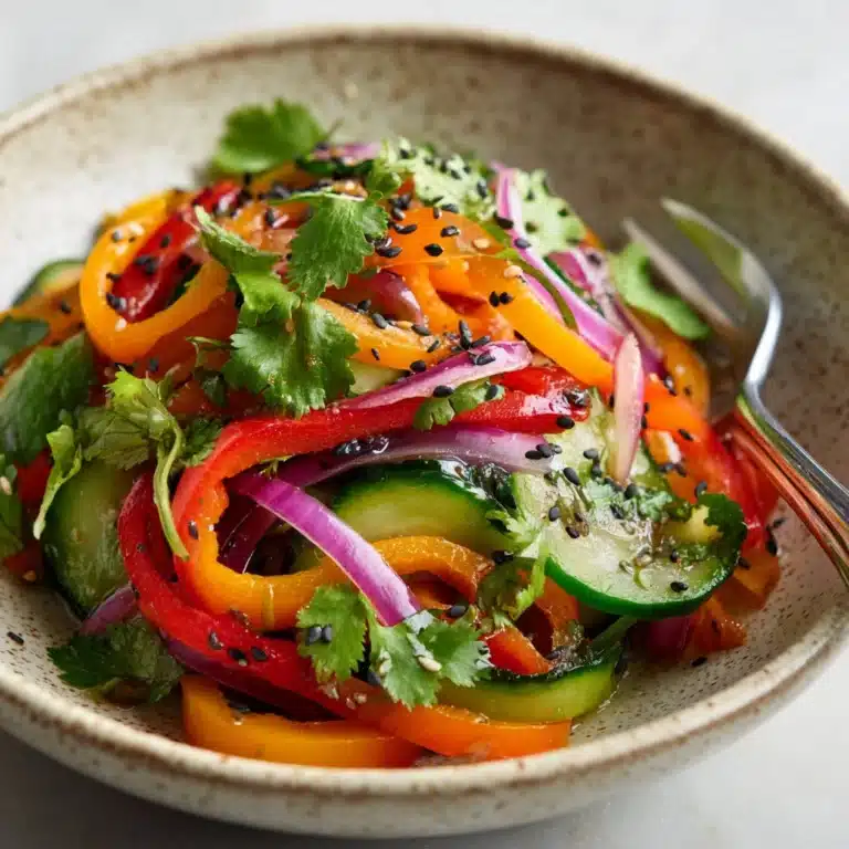 Pickled Cucumber, Onion, and Bell Pepper Salad Recipe
