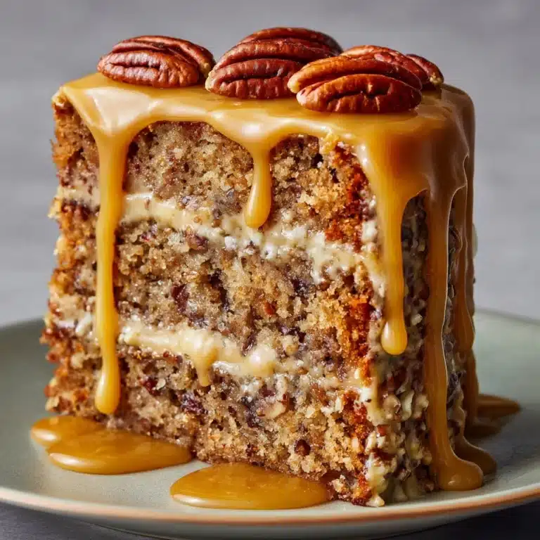 Banana Pecan Caramel Cake Recipe