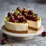 Lemon-Lime Cherry Pistachio Cheesecake Recipe