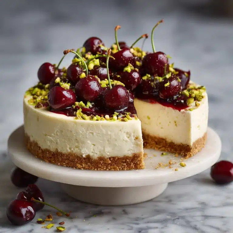 Lemon-Lime Cherry Pistachio Cheesecake Recipe