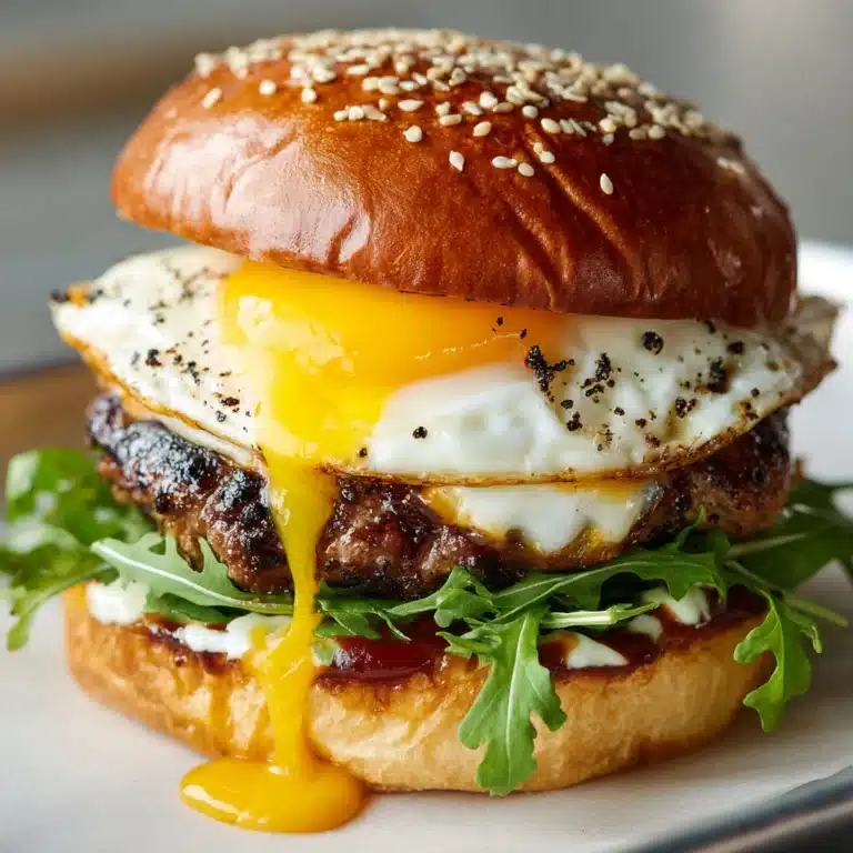 Burger with Fried Egg and Special Sauce Recipe