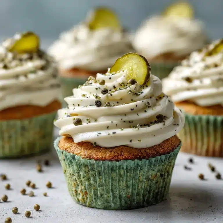 Savory Dill Pickle Cupcakes Recipe