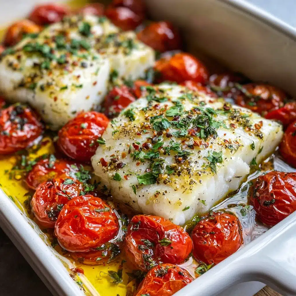 Cod with Tomato and Herb Butter Recipe - Recipe Image